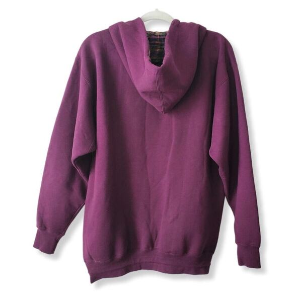 90s Colorado Hummingbird Hood Sweatshirt M L Purple Tourist Souvenir Gorp Y2K - Picture 7 of 14